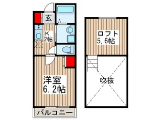 ウエストハイム桶川【2階】の間取り