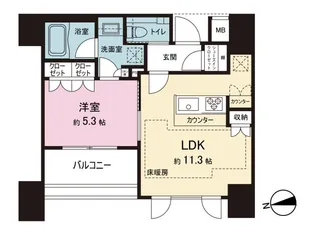 パークリュクス恵比寿【8階】の間取り