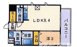 フロ-レンス桜坂【4階】の間取り