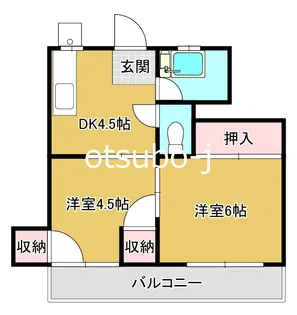 ユーケイハイムII【2階】の間取り