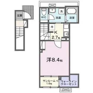 ラフレシール【2階】の間取り