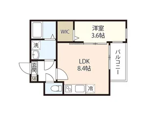 スマイルレジデンス三筋 北館【2階】の間取り