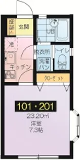 新都心シティコート【2階】の間取り