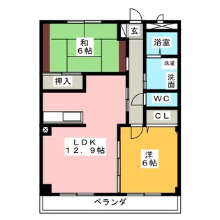 ウィズステージOKADA【2階】の間取り
