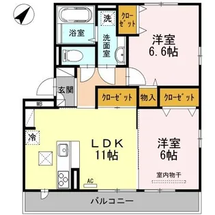 ジンミー【2階】の間取り