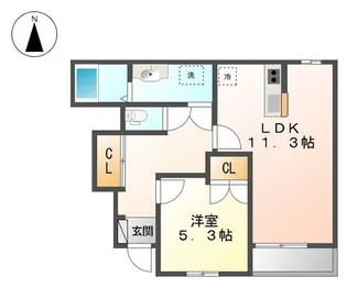 エクセルハイム【1階】の間取り