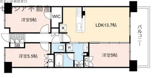 カサーレ城東ガーデンプレイス【13階】の間取り