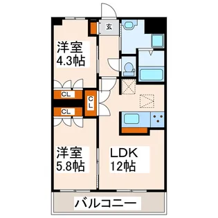 KANNA-KAMUI【4階】の間取り
