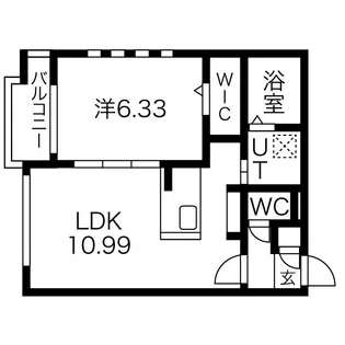 プレミアシティ札幌【4階】の間取り