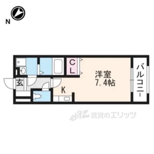 エクセル田中W棟【2階】の間取り