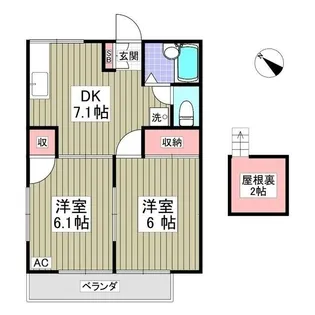 A・Iハイツ【2階】の間取り