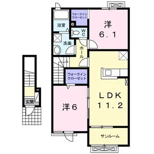 サンシャインアベニューII【2階】の間取り