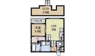 プルミエール中村【1階】の間取り
