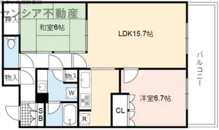 プライムコート関目パークホームズ【6階】の間取り