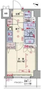ブライズ荏原中延【10階】の間取り