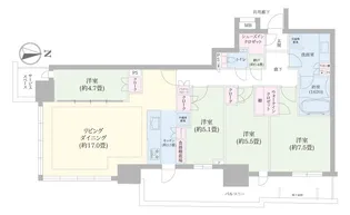 幕張ベイパーク ライズゲートタワー【24階】の間取り