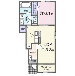 ヒュッゲIII【1階】の間取り