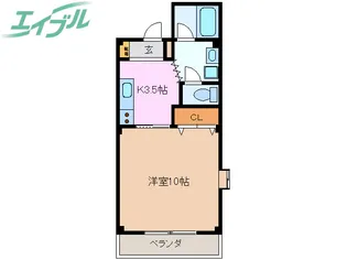 コーキア泊山崎【3階】の間取り