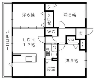 アヴェールガーデン【2階】の間取り