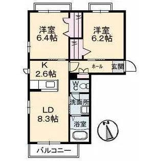 シャーメゾンフィオーレ【3階】の間取り