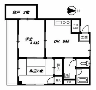 ダイヤハイツ神奈川【2階】の間取り
