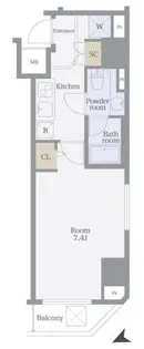 Casa Splendido Toranomon Est【14階】の間取り