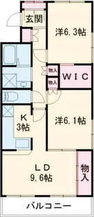 オーブドゥ長山【1階】の間取り