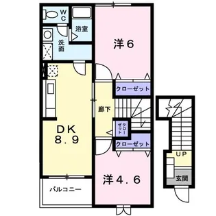 アンソレイエ【2階】の間取り