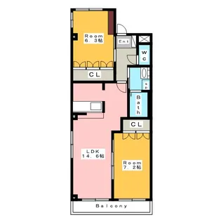 ラ・ヴィータ【3階】の間取り