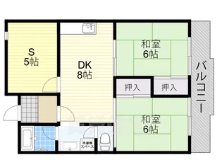 恒信ハイツ【2階】の間取り