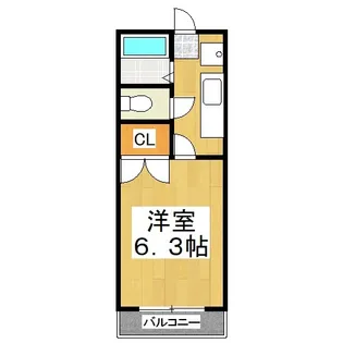 シャルムパレスB【2階】の間取り