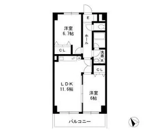 パークビュー仲町台【4階】の間取り
