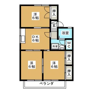 アイディル金子 A棟【2階】の間取り