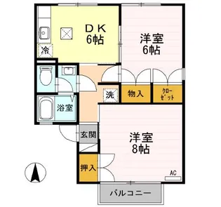 ライブリーパーク高橋【1階】の間取り