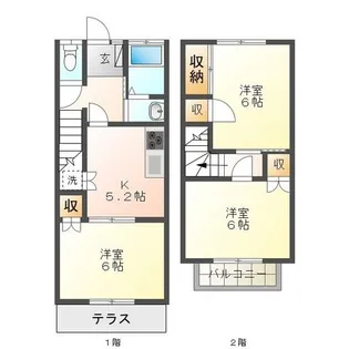 キャッスルシーサイドBの間取り