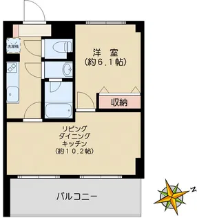レジディア本郷菊坂プレイス【5階】の間取り