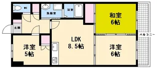 草津東壱番館【4階】の間取り