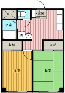 ロイヤルふじ【2階】の間取り