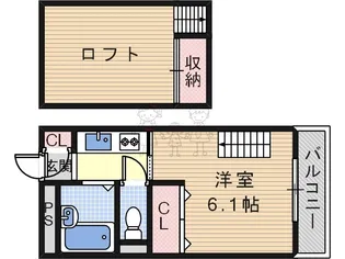 ハウスパーク長居【8階】の間取り