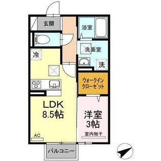 カレッジタウン B棟【2階】の間取り