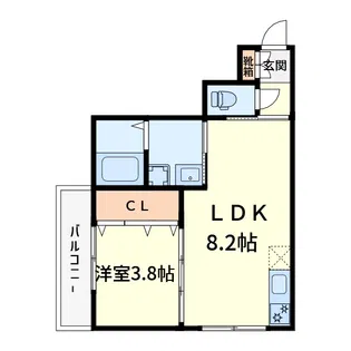 THE RESIDENCE TAKATSUKI【2階】の間取り