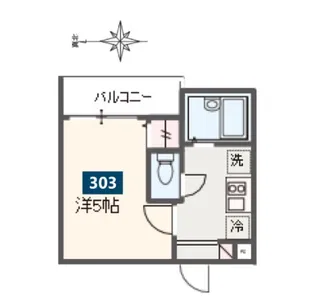 MELDIA扇大橋III【3階】の間取り
