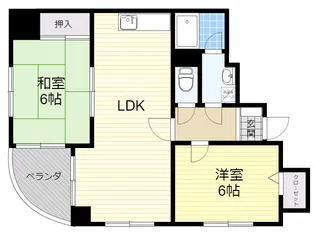ツインタワー別府B棟【8階】の間取り