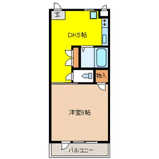 栃木県宇都宮市簗瀬4【マンション】の間取り