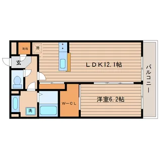 エスパース泉中央【1階】の間取り
