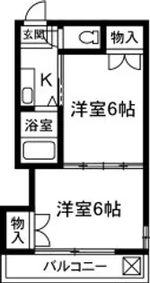北都レジデンス【2階】の間取り