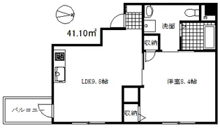 ビューノ三宮【4階】の間取り