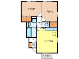 ボヌール・ロン・トワ B棟【1階】の間取り