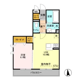 ゼピュロス学園の森K【3階】の間取り