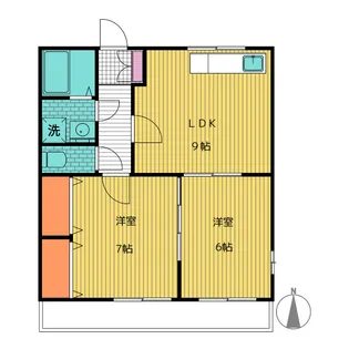 コーポビオラB【1階】の間取り